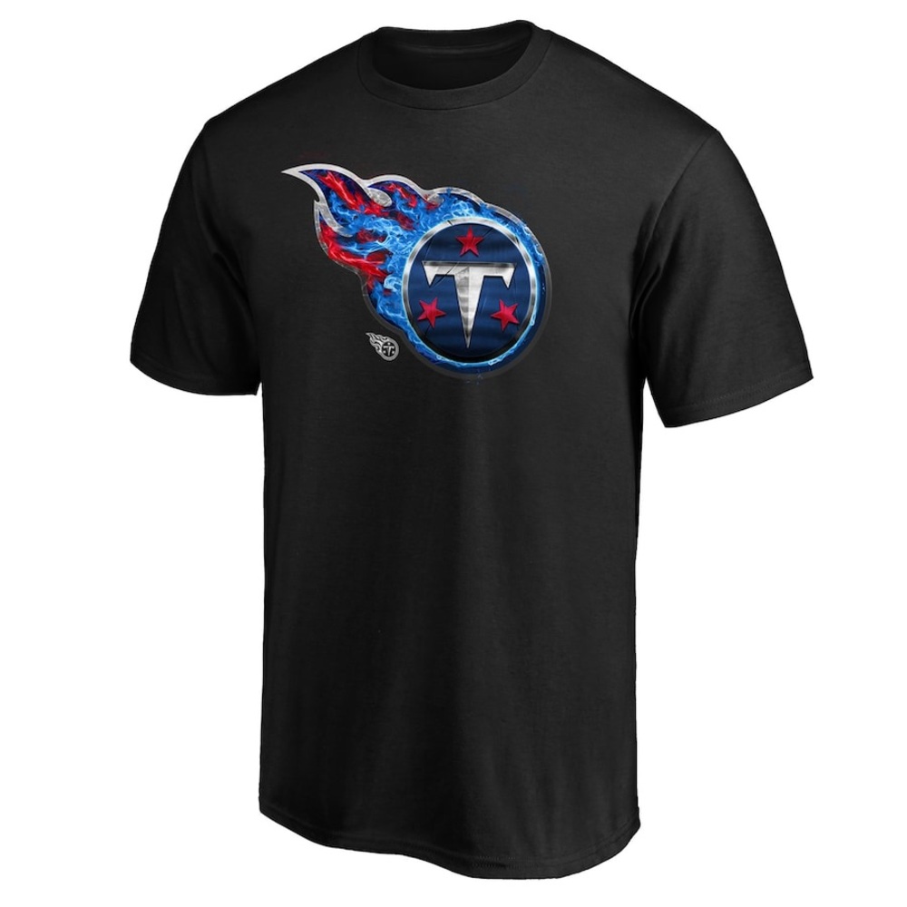 Tennessee Titans Midnight Mascot Graphic Tshirt Black 100% Cotton Men’s Large